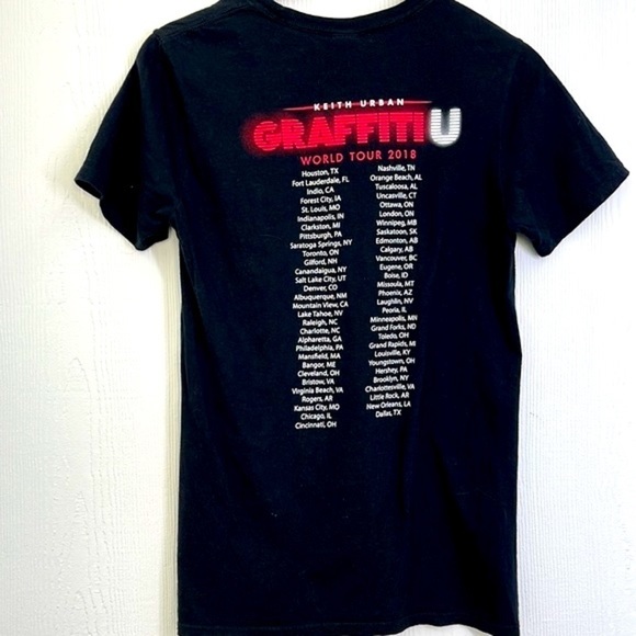 Gildan - Keith Urban Graffiti U World Tour 2018 Graphic T Size Small - Picture 10 of 11